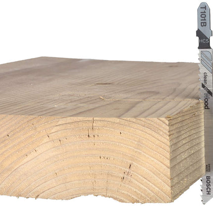 Bosch T344DF 5-Piece 6 In. 6 TPI Speed for Hardwood T-Shank Jig Saw Blades