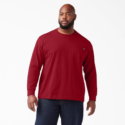 Dickies Big and Tall Men's Long Sleeve Heavyweight Crew Neck, English Red, 3X-Large