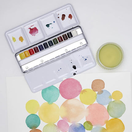 Winsor & Newton Cotman Water Colour Paints - 1/2 Napf, Bluebox, 8 Farben