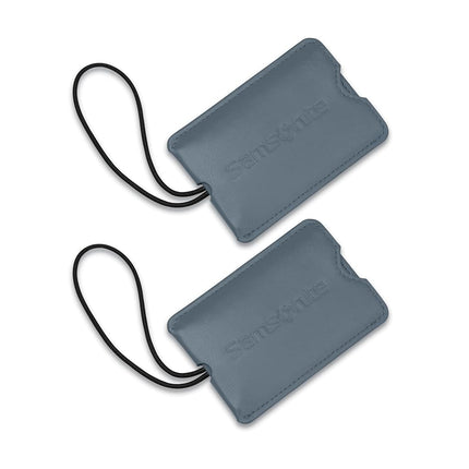 Samsonite 2-Pack Vinyl ID Tags, State Blue, Slate 