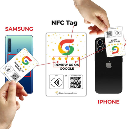 Social Review Tap Card | Review QR Code | Contactless Review Card | NFC Tap Card | Unlimited Use NFC Cards… …