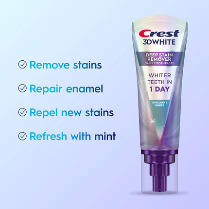 Crest 3DWhite Brilliance Deep Stain Remover Brilliant White Toothpaste - 3.1oz/2pk