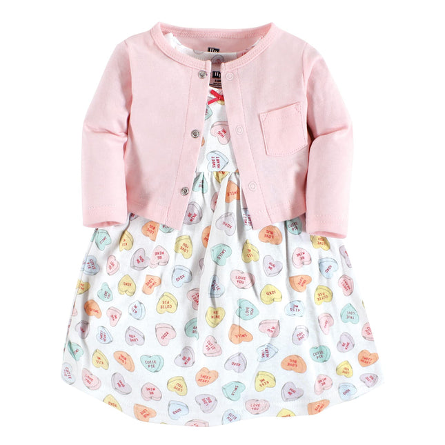 Hudson Baby Baby Girls' Cotton Dress and Cardigan 