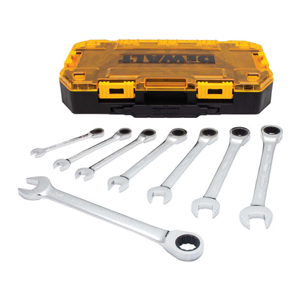 DEWALT Tough Box 8 PC SAE Ratcheting Combination W