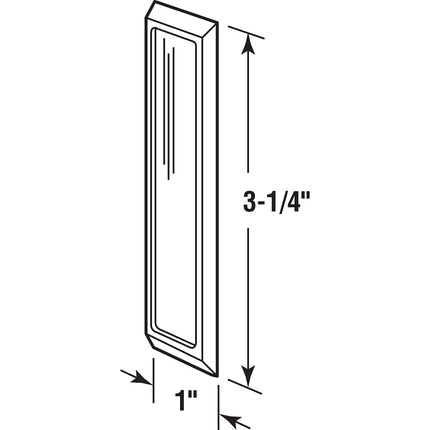 Prime-Line MP2550 Self-Adhesive Window Finger Pull, Black Plastic, Pack of 4, 4 Piece