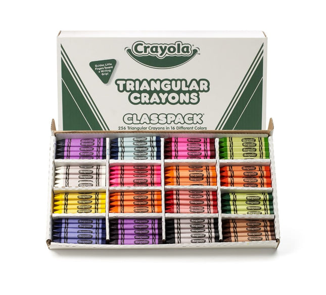 Crayola BIN528039 Triangular Crayon Classpack, 16 
