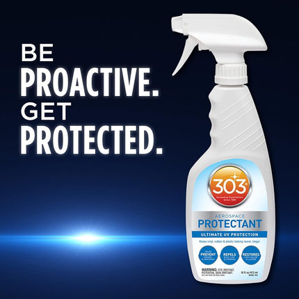303® Aerospace Protectant - Provides Superior UV Protection, Helps Prevent Fading and Cracking, Repels Dust, Lint, and Staining, Restores Lost Color and Luster, (30308) 473 ml