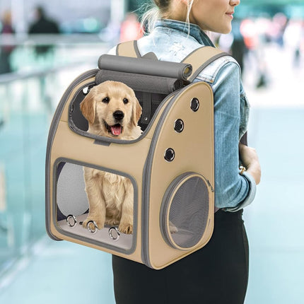COVONO Expandable Cat Backpack Carrier for Cats & Small Dogs Up to 18 lbs