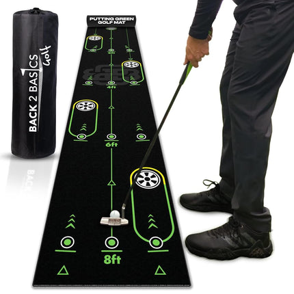 Back 2 Basics Golf 10ft Golf Putting Mat, True-to-