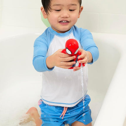 Marvel Spidey & Friends - 5 Piece Bath Squirter Bucket Set - Bath Toys for Baby and Toddlers - Includes Organizer Bucket - Store Bath Time Water Toys