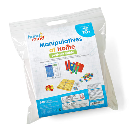 Kit de Manipuladores Matemáticos para llevar a casa de Learning Resources para niños de 11 a 13 años con fichas de álgebra, cuadrícula para construir, contadores de dos colores, fichas de colores y tablero de coordenadas (un kit)