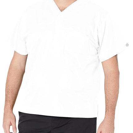 WonderWink 100XWHIT2XL WonderWORK Unisex V-Neck Top, White, Extended-2XL Size