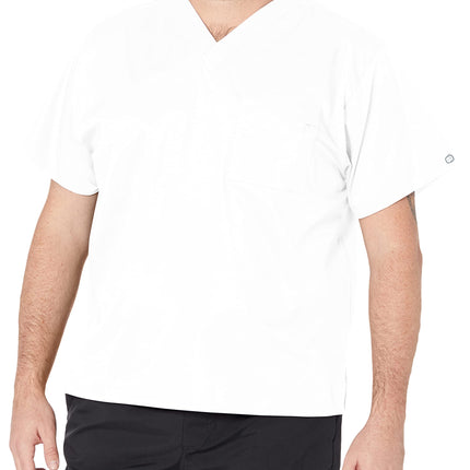 WonderWink 100XWHIT2XL WonderWORK Unisex V-Neck Top, White, Extended-2XL Size