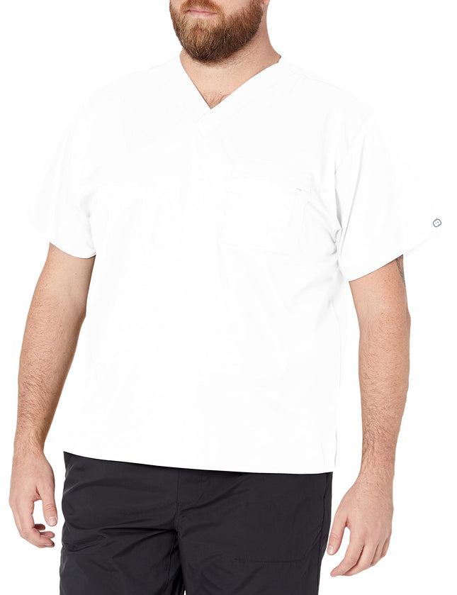 WonderWink 100XWHIT2XL WonderWORK Unisex V-Neck Top, White, Extended-2XL Size