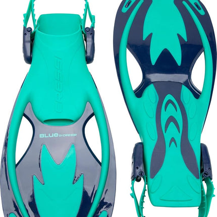 Cressi Tinetto Rocks Dry Snorkeling Set, Aquamarine Green/Blue, S/M