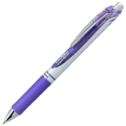 Pentel BL77-V3X EnerGel Retractable Gel Rollerball Pen 0.7mm Ball Diameter = 0.35mm Line Width Refillable Pack of 12 Lilac