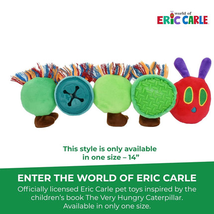 Multipet Eric Carle Very Hungry Caterpillar 14" Treat Plush Dog Toy