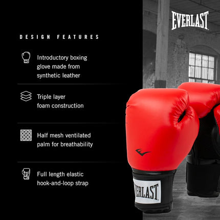 Everlast Prostyle 2 12oz Boxing Gloves (Red), Muay Thai, Men, Women
