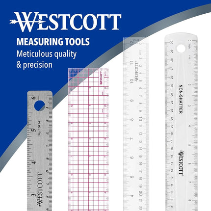 Westcott 10561 Acrylic Clear Ruler, 6 in