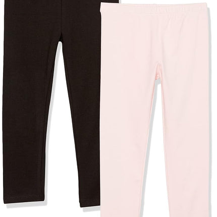 Mallas Capri para Niña de The Children's Place, Paquete de 2, Negro/Concha, Talla XL