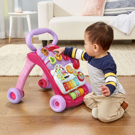 Andador de aprendizaje VTech Sit-to-Stand (embalaje sin frustraciones), rosa