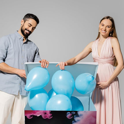 AmazingSpark 28in Giant Gender Reveal Gift Box Kit, Burnouts or Bows