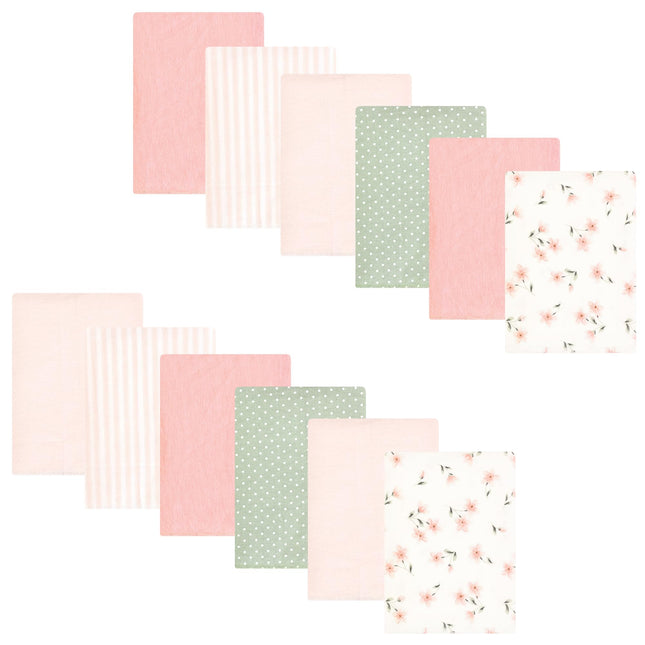 Hudson Baby Unisex Baby Cotton Flannel Burp Cloths