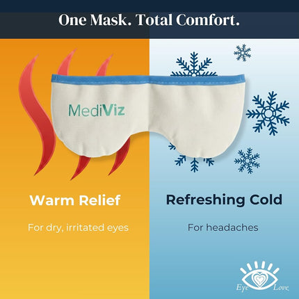 Warm Eye Compression Mask - Wet Heat Compress for Irritated Eyes and Eyelid Lumps