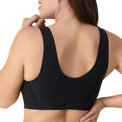 Bali Women's Comfort Revolution Easylite Wireless, Pullover Wirefree T-Shirt Bra Full Coverage, Opaque, Black, XL