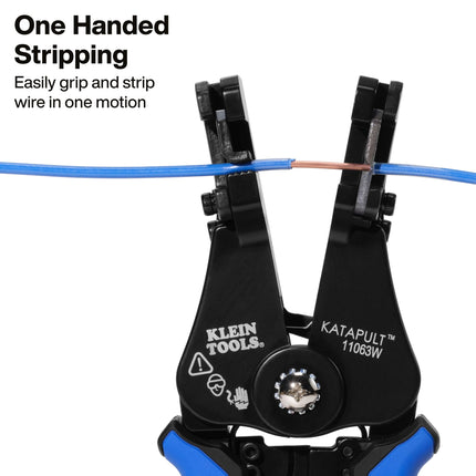 Klein Tools 11063W Wire Cutter/Wire Stripper, Heavy Duty Automatic Wire Stripper Tool for 8-20 AWG Solid and 10-22 AWG Stranded Electrical Wire