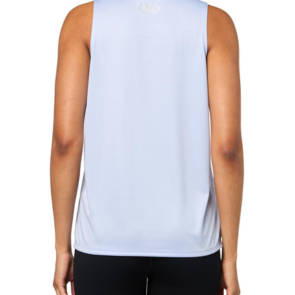Under Armour Women's Velocity Solid Tank Top, (539) Celeste / / Metallic Silver, XXL