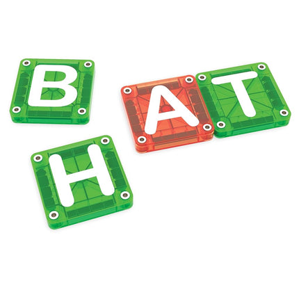 Magna-Tiles microMAGS Learn Letters 56-Piece Magnetic Construction Set, The Original Magnetic Building Brand
