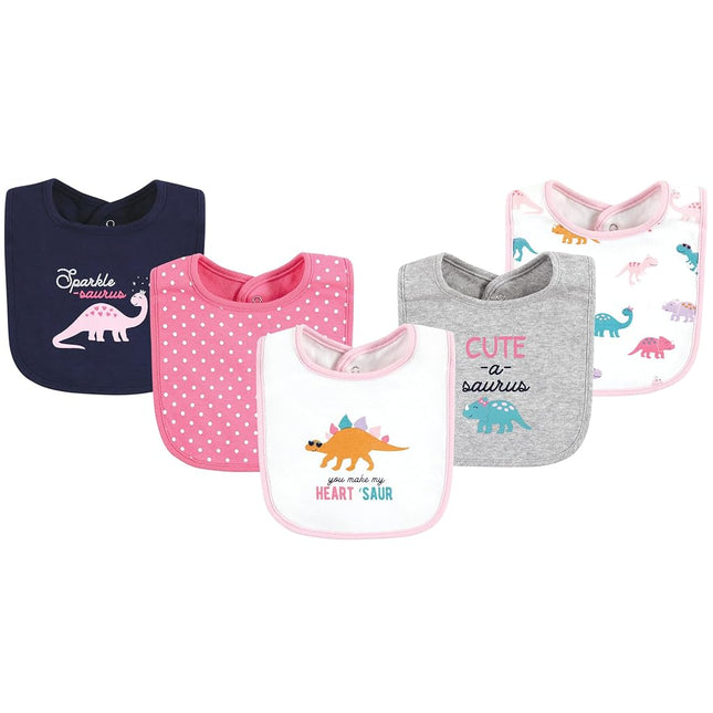 Hudson Baby Unisex Baby Cotton Bibs, Cute-A-Saurus