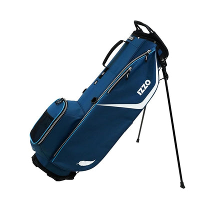Sac de golf sur pied ultra-léger Izzo Golf Izzo avec double sangle et caractéristiques exclusives, bleu marine/bleu clair