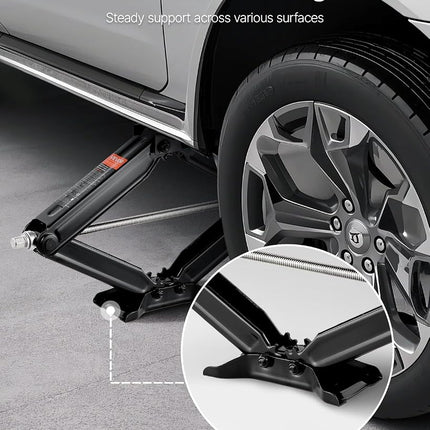 VEVOR 5000 lbs RV Scissor Jacks, 4-23.4 in RV Stabilizer Leveling Scissor Jacks, Set of 4, Heavy Duty Stabilizer Jack with Crank Handle, Socket and Bubble Levels, Not Easily Bent or Deformed