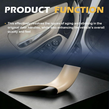 Gelunxin Door Pull Handle Cover for BMW 320,328,330,335,M3 2012-2018 & BMW 428, 435,M4 2014-2017 (Left Front+Right Front, Beige)