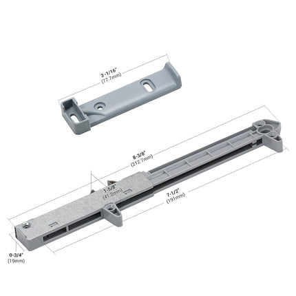 Rok 2-Pack Hardware Soft Close for Wood Drawers/Soft Close Drawer Adapter/Add-On/Retrofit (Gray)