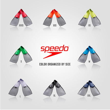 Speedo Unisex Swim Training Fins Rubber Long Blade