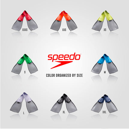 Speedo Unisex Swim Training Fins Rubber Long Blade