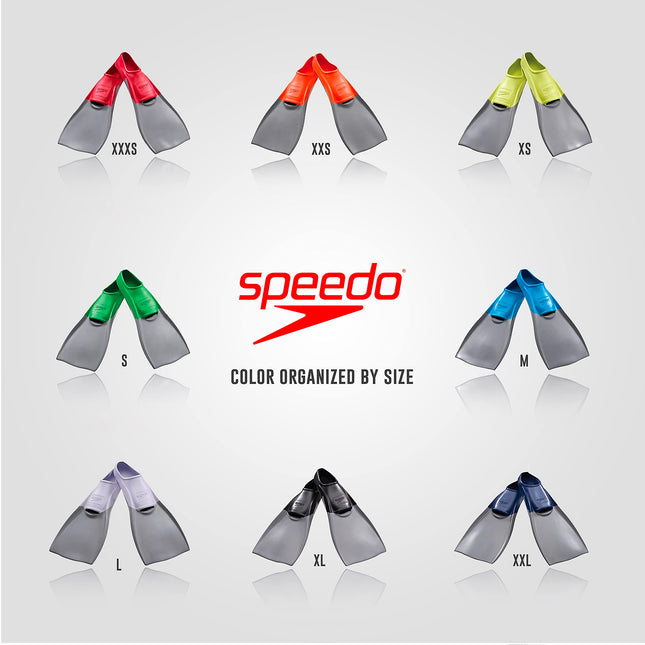 Speedo Unisex Swim Training Fins Rubber Long Blade