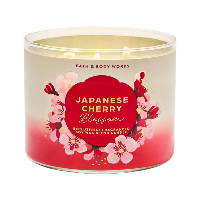 Bougie 3 Mèches Japanese Cherry Blossom Bath and B