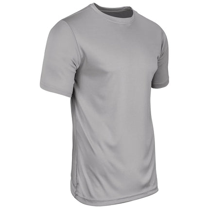 CHAMPRO Vision Lightweight Polyester T-Shirt Jersey, Youth Large, Silver