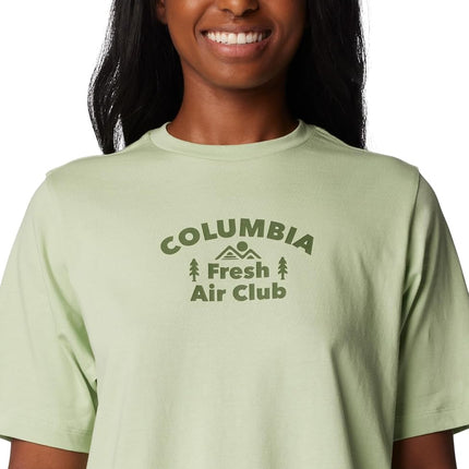 Columbia Women's North Cascades Relaxed Tee, Sage Leaf/Outdoors Club, Small