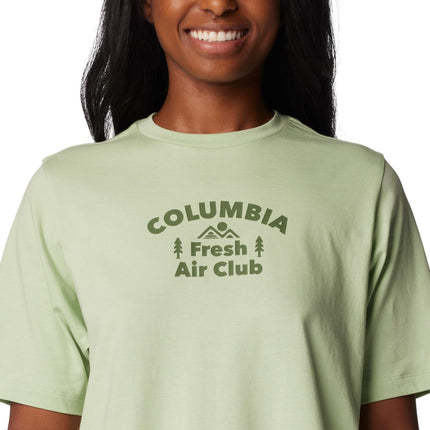Columbia Women's North Cascades Relaxed Tee, Sage Leaf/Outdoors Club, Small