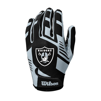 Wilson NFL Stretch Fit Football Gloves - Adult, Las Vegas Raiders