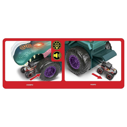 Hot Wheels Monster Trucks Car Chompin' Mega-Wrex Giant Vehicle & Car