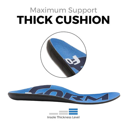FORM Premium Insoles Unisex's Maximum Support-Custom Form-Fitting Insole Shoe Inserts, Blue, Men's 10-10.5, Women's 11.5-12