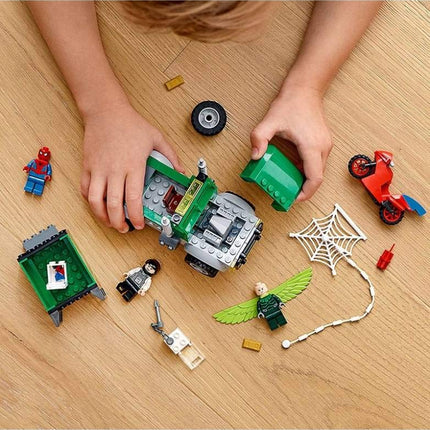 LEGO Marvel Spider-Man Vulture's Trucker Robbery 76147 Playset with Buildable Bank Truck Toy and Superhero Minifigures, New 2020 (93 Pieces)