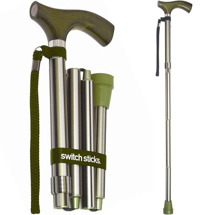 Switch Sticks Aluminum Adjustable Folding Cane and