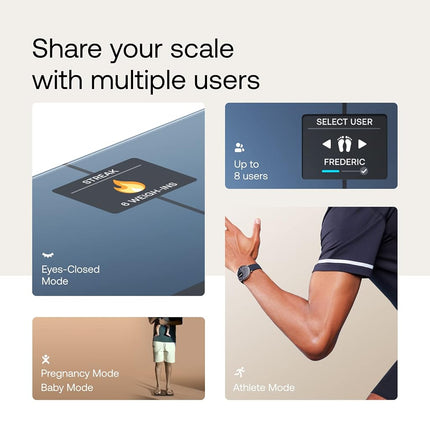 WITHINGS Body Smart - Accurate Scale for Body Weight and Fat Percentage, Body Composition Scales Wi-Fi and Bluetooth Weight Scale, Apple Health / Google Fit Compatible, Digital Bathroom Scale